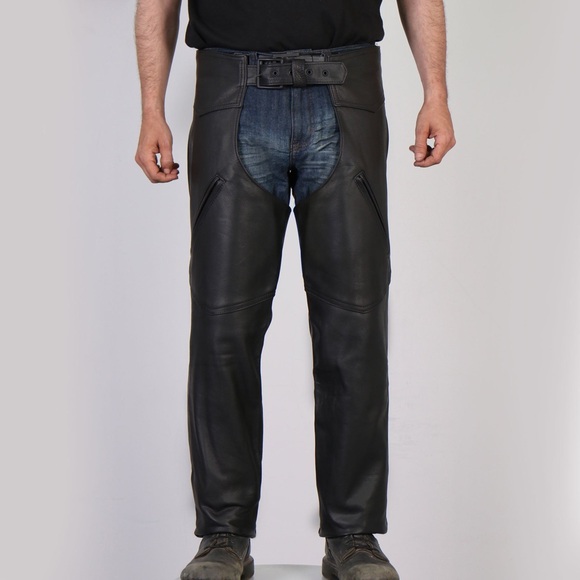 Hot Leathers CHM5001 Men's Classic Black - Picture 1 of 14
